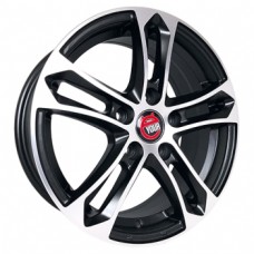 Ё-wheels E12 6,5х16 PCD:5x108  ET:50 DIA:63.4 цвет:MBF (черный,полировка)