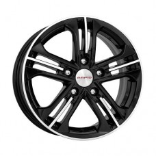 Диск R15 5x100 6J ET38 D57,1 K&K Trinity оригинал (КС615) алмаз черный