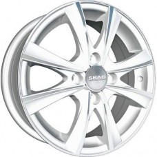 Диск R14 4x100 5,5J ET49 D56,6 Скад Мальта Алмаз белый