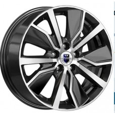 Диск R16 5x112 6,5J ET43 D57,1 K&K Гамбит (КС961) алмаз чёрный