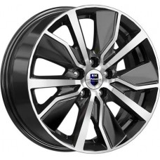 Диск R16 5x114,3 6,5J ET40 D67,1 K&K Гамбит (КС961) алмаз чёрный