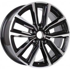 Диск R17 5x108 7,5J ET35 D67,1 K&K Лацио (КС899) алмаз чёрный