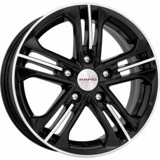 Диск R15 5x100 6J ET43 57,1 K&K Trinity-оригинал (КС615) алмаз черный