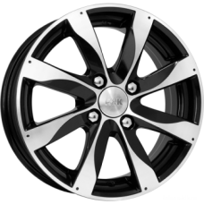 Диск R15 4x100 6J ET45 D67,1 K&K Джемини алмаз черный (КС617)